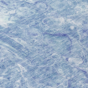 HomeRoots 5' Sky Blue & Navy Abstract Area Rug - Durable, Washable Design for Indoor & Outdoor Spaces 8' Round 580960
