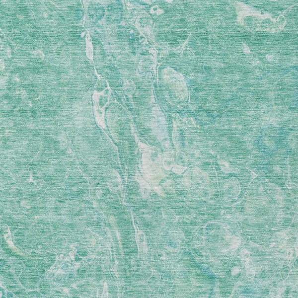 Homeroots 3' Beige Ivory And Artichoke Green Abstract Washable Area Rug For Indoor And Outdoor Spaces 3' X 5' Polyester 580970