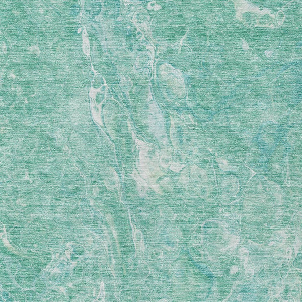 Homeroots 3' Beige Ivory And Artichoke Green Abstract Washable Area Rug For Indoor And Outdoor Spaces 9' X 12' Polyester 580974