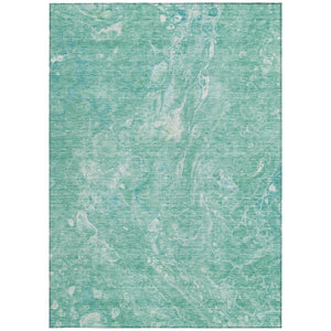 Homeroots 3' Beige Ivory And Artichoke Green Abstract Washable Area Rug For Indoor And Outdoor Spaces 10' X 14' Polyester 580975