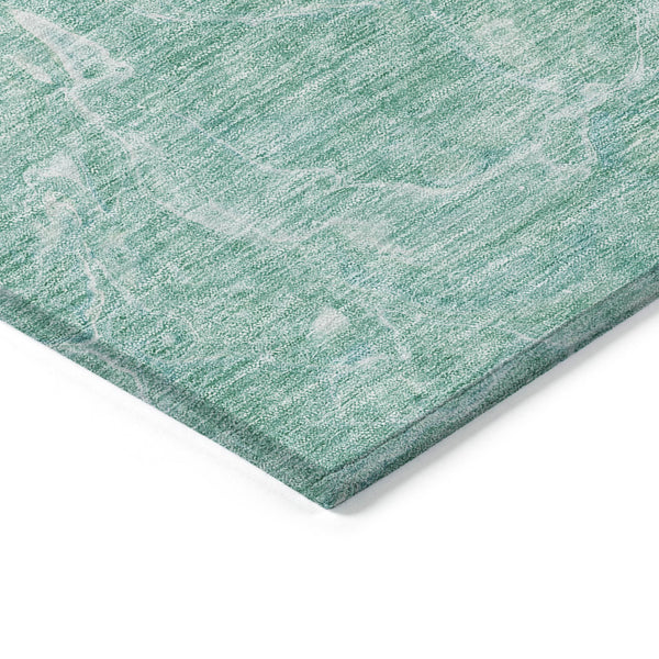 Homeroots 3' Beige Ivory And Artichoke Green Abstract Washable Area Rug For Indoor And Outdoor Spaces 10' X 14' Polyester 580975