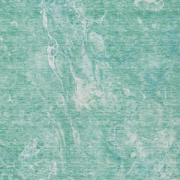 Homeroots 3' Beige Ivory And Artichoke Green Abstract Washable Area Rug For Indoor And Outdoor Spaces 10' X 14' Polyester 580975