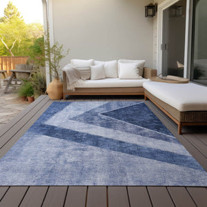 Homeroots 3' Brown And Beige Geometric Washable Indoor Outdoor Area Rug For Stylish Living Spaces & Patios 8' X 10' Polyester 580991