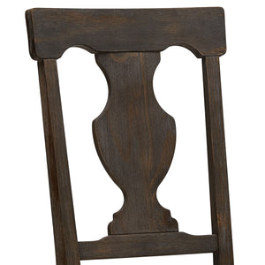Pia Fiddle Back Wood Dining Chairs Set of Two for Farmhouse Interiors
