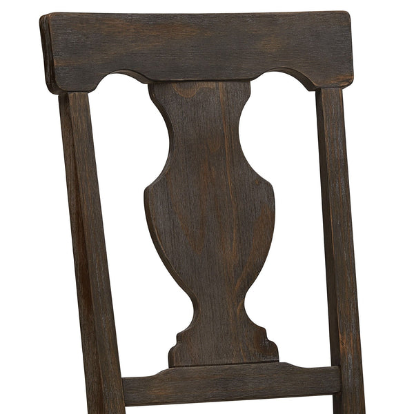 Pia Fiddle Back Wood Dining Chairs Set of Two for Farmhouse Interiors