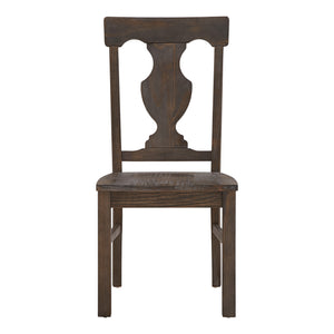 Pia Fiddle Back Wood Dining Chairs Set of Two for Farmhouse Interiors