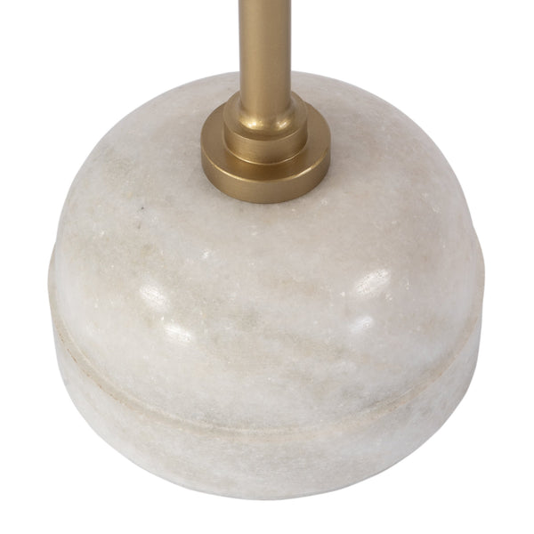 Butler Specialty Zion Marble And Iron Side Table - Luxurious Tiger Marble Top With Elegant Gold Base For Any Space Beige,Gold,White Marble,Iron,Mdf 5810025-butler