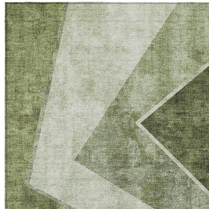 Homeroots 3' Brown And Beige Geometric Washable Indoor Outdoor Area Rug For Stylish Living Spaces & Patios 9' X 12' Polyester 581004