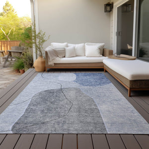Homeroots 3' Beige Brown Taupe Abstract Washable Area Rug For Indoor Outdoor Spaces – Stylish & Durable Decor 5' X 8' Polyester 581019