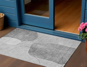 Homeroots 3' Beige Brown Taupe Abstract Washable Area Rug For Indoor Outdoor Spaces – Stylish & Durable Decor 3' X 5' Polyester 581024