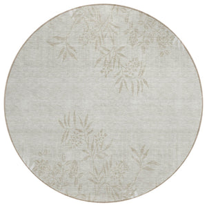 HomeRoots 5' Timeless Floral Washable Area Rug for Indoor and Outdoor Use - Durable, Stylish, Easy Care Design 8' Round 581073