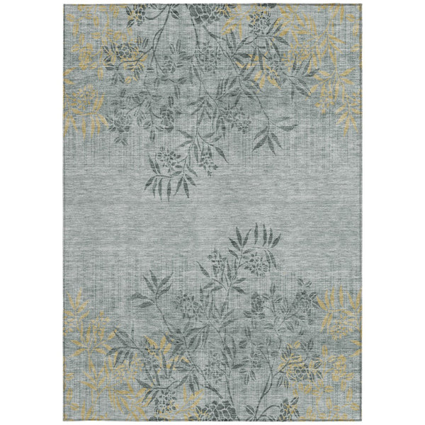 Homeroots 3' Beige Floral Area Rug - Stylish Washable Design For Indoor & Outdoor Spaces, Stain Resistant 8' X 10' Polyester 581080