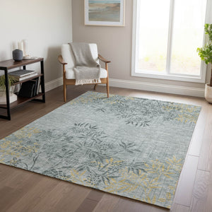 Homeroots 3' Beige Floral Area Rug - Stylish Washable Design For Indoor & Outdoor Spaces, Stain Resistant 10' X 14' Polyester 581082