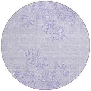 Homeroots 3' Beige Floral Area Rug - Stylish Washable Design For Indoor & Outdoor Spaces, Stain Resistant 8' Round Polyester 581091