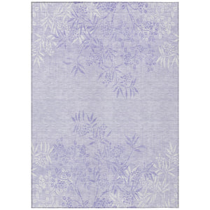 HomeRoots 9' Lilac Purple and Ivory Floral Area Rug – Stylish, Durable, Washable for Indoors and Outdoors 9' X 12' 581093