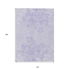 Homeroots 3' Beige Floral Area Rug - Stylish Washable Design For Indoor & Outdoor Spaces, Stain Resistant 10' X 14' Polyester 581094