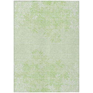 HomeRoots 5' Mint Green Floral Area Rug – Durable, Washable Design for Indoor & Outdoor Spaces, Easy Care 5' X 8' 581096