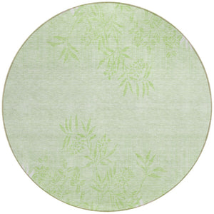 Homeroots 3' Beige Floral Area Rug - Stylish Washable Design For Indoor & Outdoor Spaces, Stain Resistant 8' Round Polyester 581097