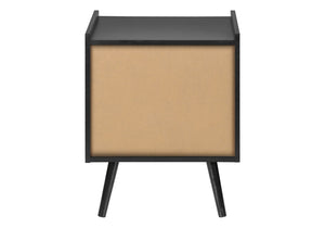English Elm Accent Side Table Rustic Grey Laminate Compact Storage Cabinet Transitional Bedroom Black B2710P461704