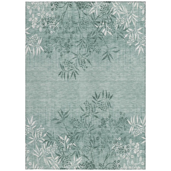 Homeroots 3' Beige Floral Area Rug - Stylish Washable Design For Indoor & Outdoor Spaces, Stain Resistant 3' X 5' Polyester 581113