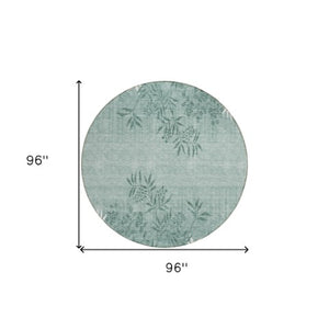 Homeroots 3' Beige Floral Area Rug - Stylish Washable Design For Indoor & Outdoor Spaces, Stain Resistant 8' Round Polyester 581115