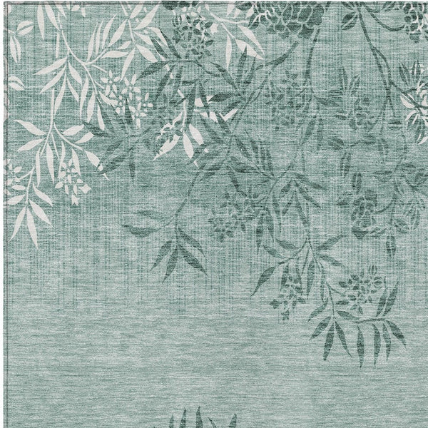 Homeroots 3' Beige Floral Area Rug - Stylish Washable Design For Indoor & Outdoor Spaces, Stain Resistant 8' X 10' Polyester 581116