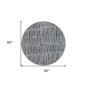 Homeroots 3' Stylish Beige And Tan Striped Washable Area Rug For Indoor And Outdoor Spaces, Durable Design 8' Round Polyester 581133