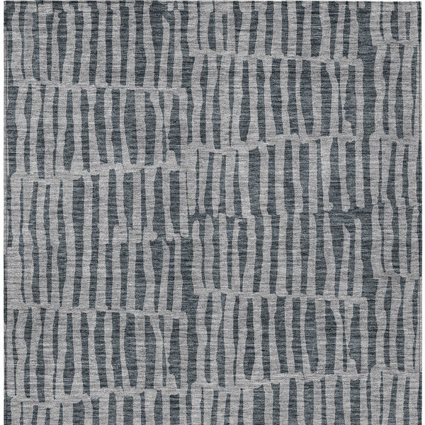 Homeroots 3' Stylish Beige And Tan Striped Washable Area Rug For Indoor And Outdoor Spaces, Durable Design 9' X 12' Polyester 581135