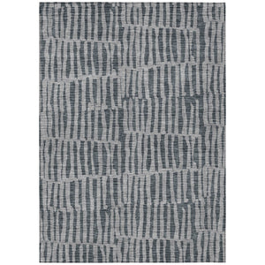 Homeroots 3' Stylish Beige And Tan Striped Washable Area Rug For Indoor And Outdoor Spaces, Durable Design 9' X 12' Polyester 581135
