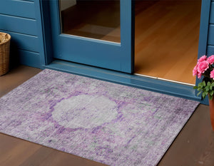 Homeroots 3' Gray Charcoal And Silver Oriental Washable Area Rug For Indoor Or Outdoor Spaces, Durable Design 3' X 5' Polyester 581149