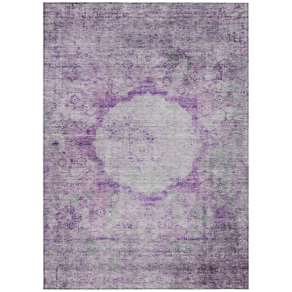 HomeRoots 9' Elegant Purple Lavender and Gray Oriental Area Rug for Stylish Indoor and Outdoor Spaces 9' X 12' 581153