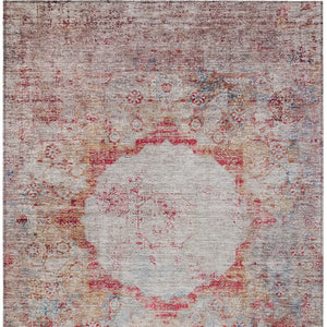 Homeroots 3' Gray Charcoal And Silver Oriental Washable Area Rug For Indoor Or Outdoor Spaces, Durable Design 3' X 5' Polyester 581155