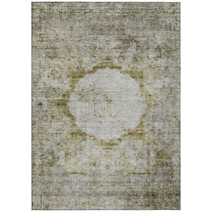 HomeRoots 5' Timeless Taupe Brown and Gray Oriental Area Rug - Washable, Durable Design for Indoor and Outdoor Use 5' X 8' 581168