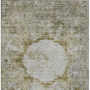 Homeroots 3' Gray Charcoal And Silver Oriental Washable Area Rug For Indoor Or Outdoor Spaces, Durable Design 8' X 10' Polyester 581170