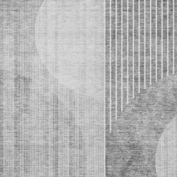 Homeroots 3' Stylish Denim Blue & Sky Blue Geometric Washable Indoor Outdoor Area Rug For Versatile Spaces 5' X 8' Polyester 581186