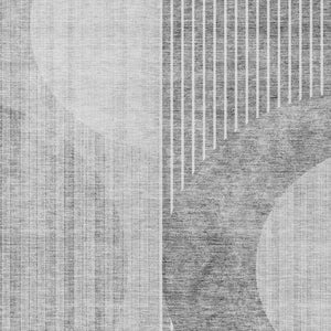 Homeroots 3' Stylish Denim Blue & Sky Blue Geometric Washable Indoor Outdoor Area Rug For Versatile Spaces 10' X 14' Polyester 581190