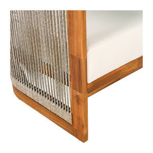 English Elm [set of 2] Acacia Hardwood Outdoor Club Chairs with Rope Weave Panels and Cushions N767P367654A_2