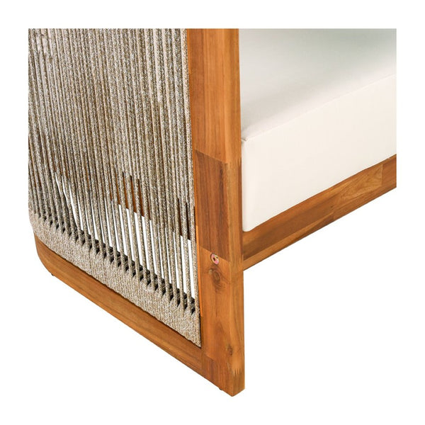 English Elm [set of 2] Acacia Hardwood Outdoor Club Chairs with Rope Weave Panels and Cushions N767P367654A_2