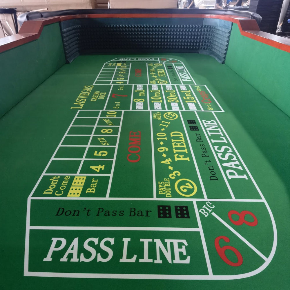 English Elm Craps Table Top Replacement Green Felt Casino Layout for Ino Design Game Room Play W2748P222816