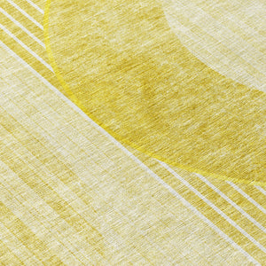 Homeroots 3' Stylish Denim Blue & Sky Blue Geometric Washable Indoor Outdoor Area Rug For Versatile Spaces 3' X 5' Polyester 581203