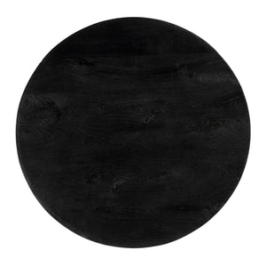 Butler Specialty Jenni Round Mango Wood Coffee Table With Chunky Legs – Modern Living Room Focal Point, Durable Design Black Mango Solids 5812295-butler