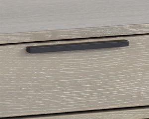 Sunpan Rebel Nightstand - Modern Oak Wood Design with Soft Closing Drawer and Elegant Gold Hardware Accents Small - 23.5W x 17.75D x 23.5H