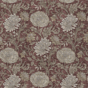 Homeroots 3' Artichoke Green And Gray Floral Washable Area Rug For Indoor And Outdoor Spaces, Durable Design 10' X 14' Polyester 581250