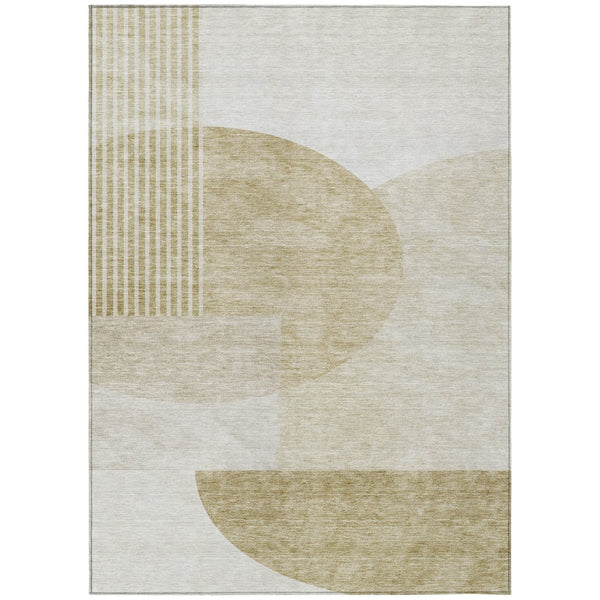 HomeRoots 9' Stylish Geometric Washable Area Rug for Indoor and Outdoor Use - Durable, Stain-Resistant Design 9' X 12' 581261
