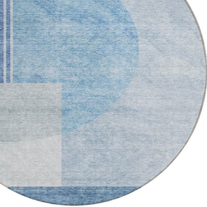 Homeroots 3' Brown Beige Ivory Geometric Indoor Outdoor Area Rug – Durable, Washable, Stylish For Any Space 8' Round Polyester 581265