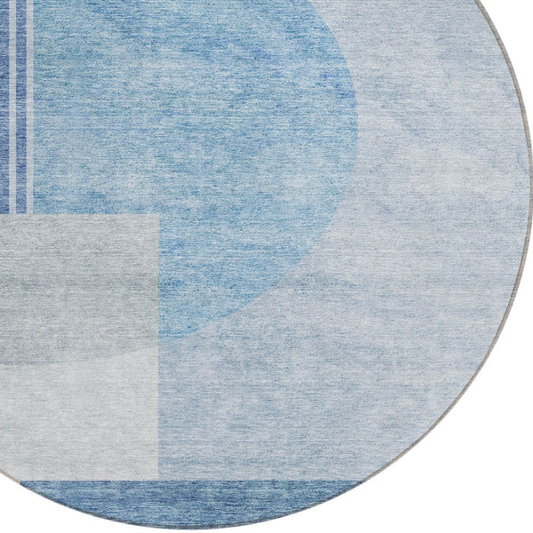 Homeroots 3' Brown Beige Ivory Geometric Indoor Outdoor Area Rug – Durable, Washable, Stylish For Any Space 8' Round Polyester 581265