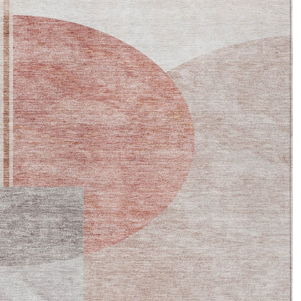 Homeroots 3' Brown Beige Ivory Geometric Indoor Outdoor Area Rug – Durable, Washable, Stylish For Any Space 9' X 12' Polyester 581273