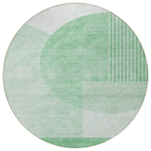 Homeroots 3' Brown Beige Ivory Geometric Indoor Outdoor Area Rug – Durable, Washable, Stylish For Any Space 8' Round Polyester 581277