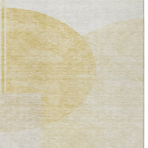 Homeroots 3' Brown Beige Ivory Geometric Indoor Outdoor Area Rug – Durable, Washable, Stylish For Any Space 8' X 10' Polyester 581284