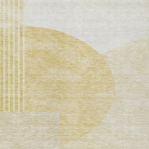 Homeroots 3' Brown Beige Ivory Geometric Indoor Outdoor Area Rug – Durable, Washable, Stylish For Any Space 9' X 12' Polyester 581285